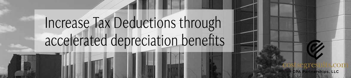 Illustration showing increased tax deductions via accelerated depreciation from cost segregation